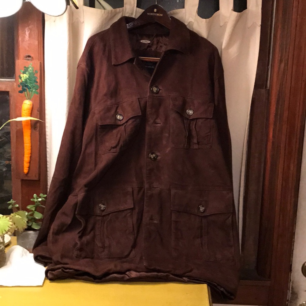 Nicole Miller suede field jacket large